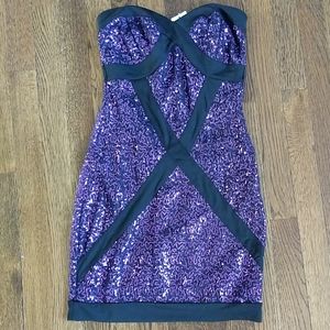 Charlotte Russe Purple Sequin Mini Dress